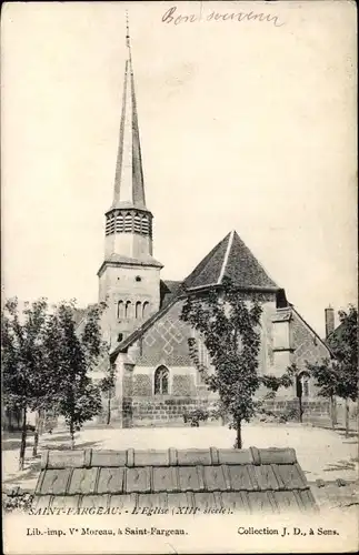 Ak St Fargeau, Yonne, L´Eglise