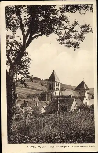 Ak Chitry, Yonne, Vue sur l´Eglise