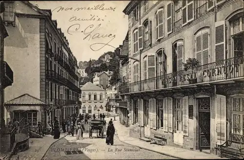 Ak Plombières les Bains Lothringen Vosges, La Rue Stanislas