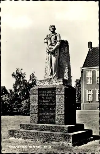 Ak Hoogeveen Drenthe Niederlande, Monument voor de Gevallenen 1940-1945