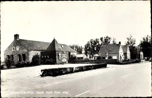 Foto Ak Sebaldeburen Groningen Niederlande, Geref Kerk Prov weg