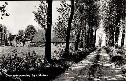 Foto Ak Uithuizen Groningen Niederlande, Ortspartie