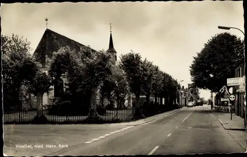 Foto Ak Visvliet Groningen Niederlande, Ned Herv Kerk