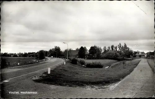 Foto Ak Visvliet Groningen Niederlande, Hoofdstraat