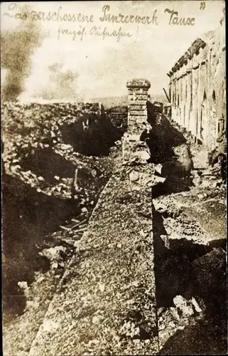 Foto Ak Frankreich, Zerstörtes Fort de Vaux bei Verdun
