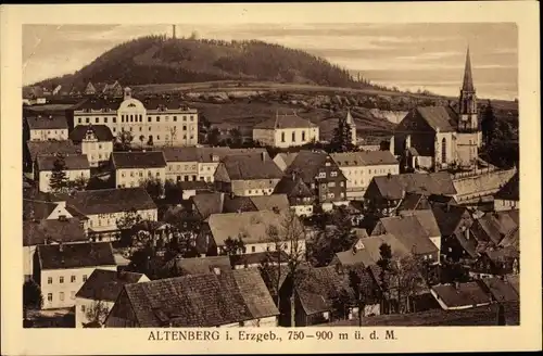 Ak Altenberg Erzgebirge, Panorama vom Ort