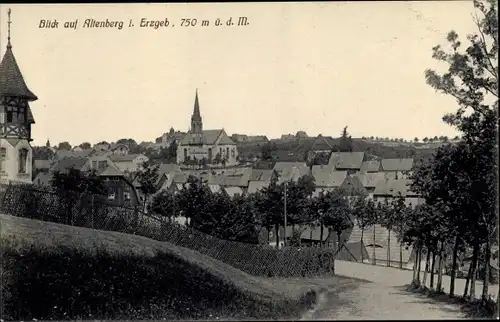 Ak Altenberg im Osterzgebirge, Panorama vom Ort