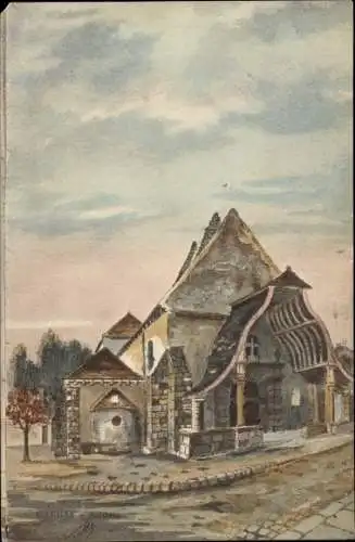 Künstler Ak Viatte, Fontainebleau-Avon Seine et Marne, l'Eglise