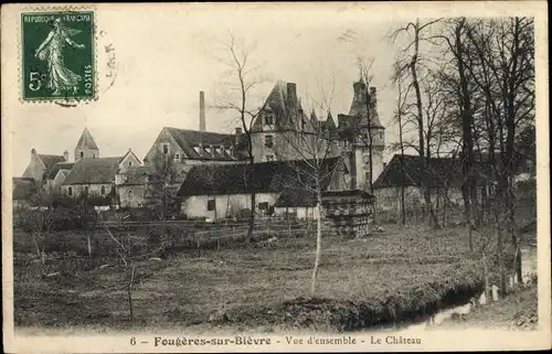 Ak Fougères sur Bièvre Loir et Cher, Vue d'ensemble, Le Chateau