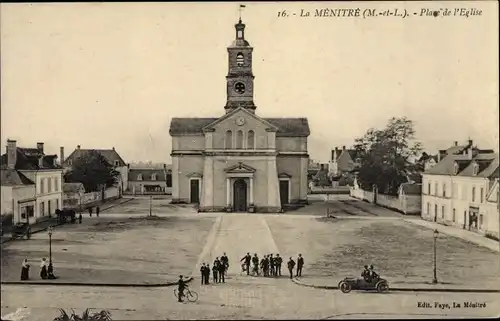 Ak La Menitre Maine et Loire, Place de l'Eglise