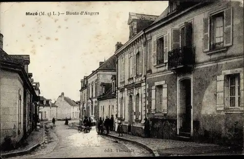 Ak Mazé Maine et Loire, Route d'Angers