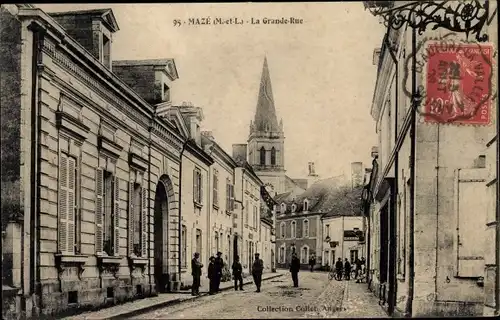 Ak Mazé Maine et Loire, La Grande Rue