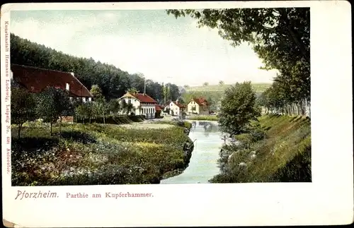 Ak Pforzheim im Schwarzwald, Partie am Kupferhammer