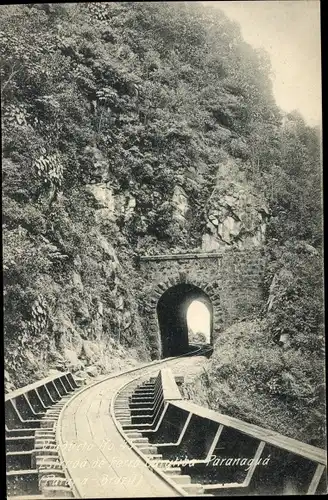 Ak Paraná Brasilien, Viaducto No. 43, Eisenbahnschienen