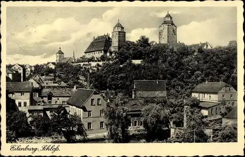 Ak Eilenburg an der Mulde, Teilansicht mit Schloss