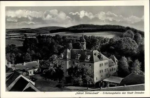 Ak Dürrröhrsdorf Dittersbach in Sachsen, Schloss Dittersbach, Erholungsheim der Stadt Dresden
