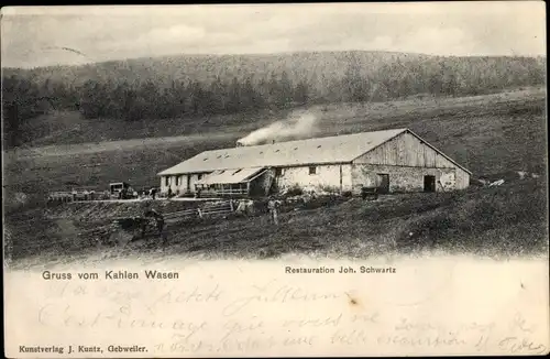 Ak Hochvogesen Haut Rhin, Der kahle Wasen, Restauration Joh. Schwartz
