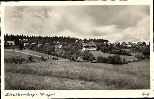 Ak Oberbärenburg Altenberg im Erzgebirge, Panorama vom Ort