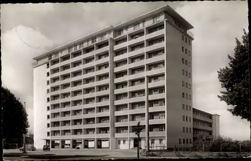 Ak Braunschweig in Niedersachsen, Hochhaus und Hamburger Straße