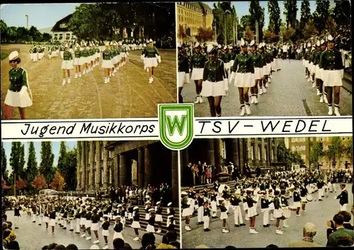 Ak Wedel Schleswig Holstein, Jugend Musikkorps, Blasorchester, Spielmannszug, Big Band