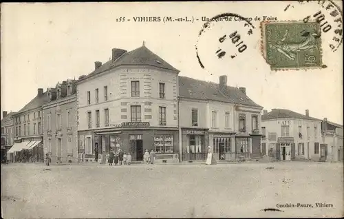 Ak La Salle de Vihiers Maine et Loire, Un Coin du Champ de Foire