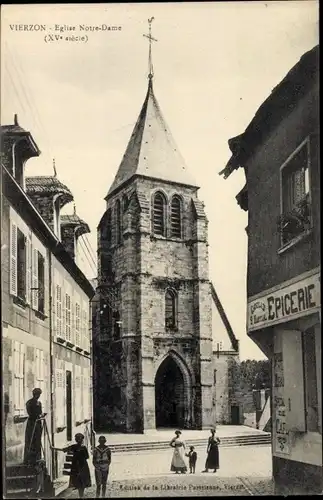 Ak Vierzon Cher, Eglise Notre Dame