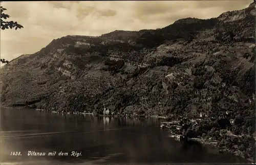 Ak Vitznau Kt. Luzern Schweiz, Rigi, Panoramaansicht von Ortschaft