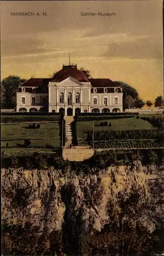 Ak Marbach am Neckar in BW, Blick auf das Schiller Museum