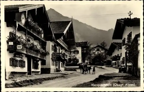 Ak Marquartstein im Chiemgau, Straßenpartie