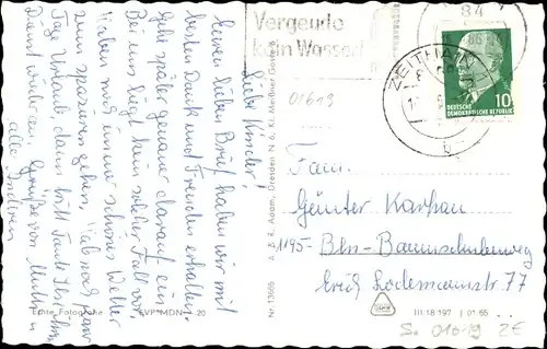 Ak Zeithain Sachsen, Partie am Dorfteich, Kirche