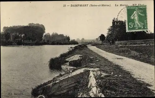 Ak Dampmart Seine et Marne, La Marne