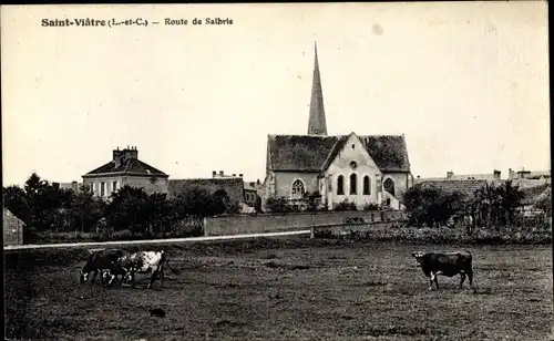 Ak Saint Viatre Loir et Cher, Riute de Salbris