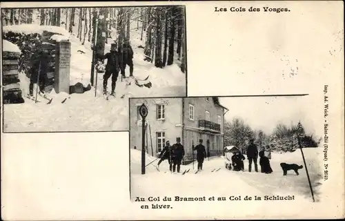 Ak Col du Bramont Vosges, de la Schlucht en hiver