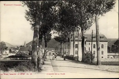 Ak Vagney Vosges, Avenue de la Gare