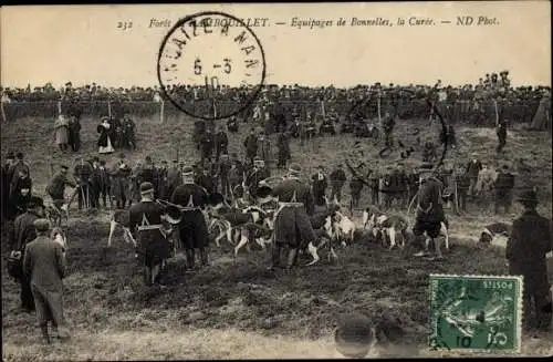 Ak Rambouillet Yvelines, Equipages de Bonnelles, la Curee