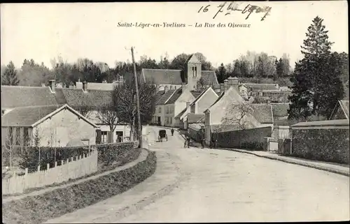 Ak Saint Leger en Yvelines, La Rue des Oiseaux