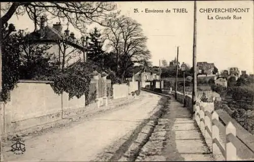 Ak Cheverchemont Triel sur Seine Yvelines, La Grande Rue