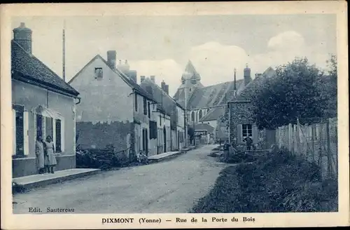 Ak Dixmont Yonne, Rue de la Porte du Bois