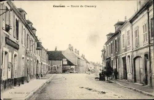 Ak Courson Yonne, Route de Clamecy