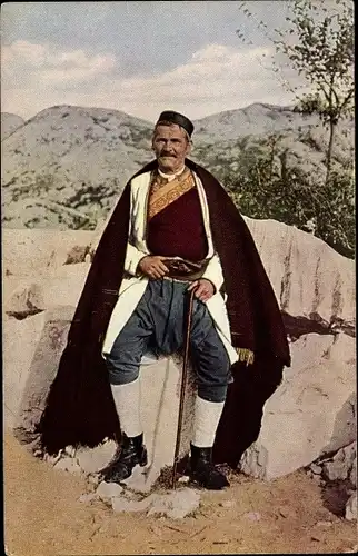 Ak Montenegro, Montenegriner in Volkstracht