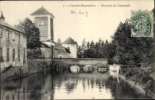 Ak Croissy Beaubotug Seine et Marne, Domaine de l'Amirault