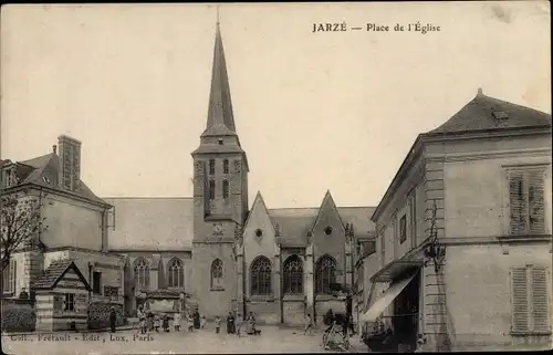 Ak Jarzé Maine et Loire, Place de l'Eglise