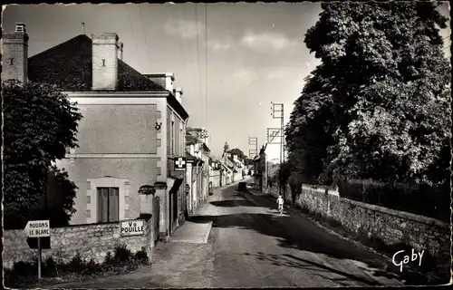 Ak Thésée Loir et Cher, Rue principale, Le Centre