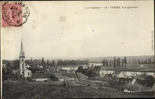 Ak Thésée Loir et Cher, Vue generale