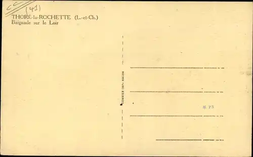 Ak Thoré-la-Rochette Loir et Cher, Baignade sur le Loir