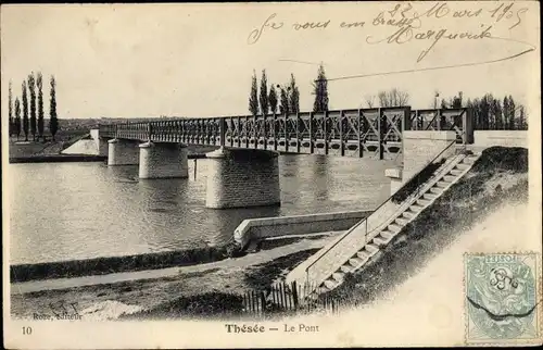 Ak Thésée Loir et Cher, Le Pont