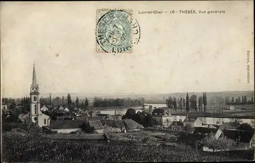 Ak Thésée Loir et Cher, Vue generale