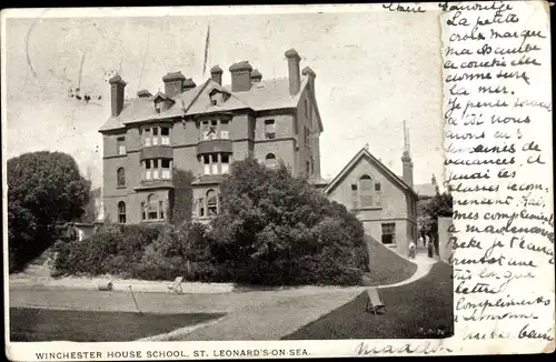 Ak St Leonards on Sea Hastings South East England, Winchester House School
