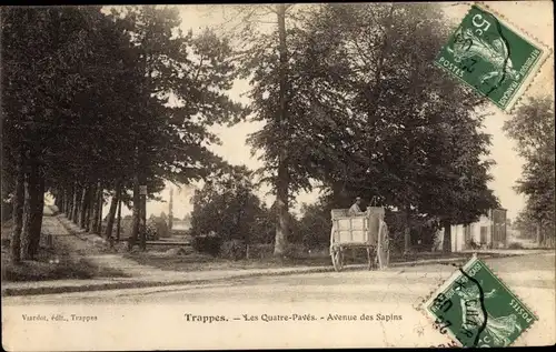 Ak Trappes Yvelines, Le Quatre Paves, Avenue de Sapins