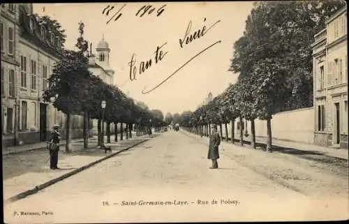 Ak Saint Germain en Laye Yvelines, Rue de Poissy